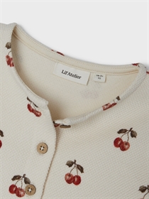 Lil Atelier Cherries Sweat Kjole Ronja Whitecap Gray